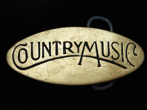 PL21123 VINTAGE 1970s **COUNTRY MUSIC** SOLID BRASS BARON BELT BUCKLE