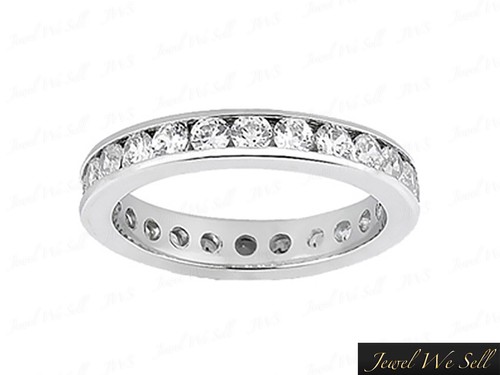 CHANEL Anello fascia eternità matrimonio set canale classico diamante tondo 0 65 ct oro 14 kt VS2