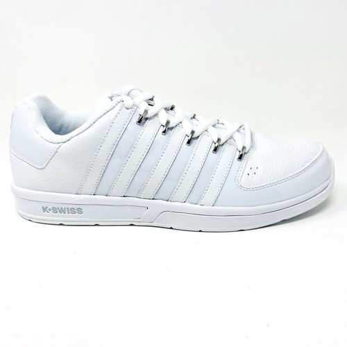 K Swiss Mens Ruttger White Platinum Casual Sneakers 02024135