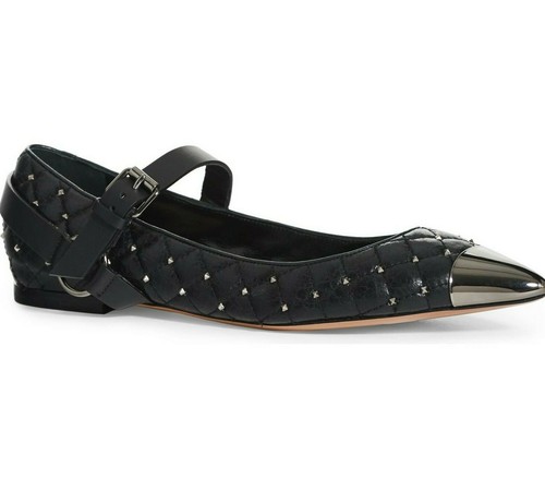 NUOVE Piastrelle trapuntate Valentino Garavani Rockstud Spike  Pelle Nera  EUR 38  $995