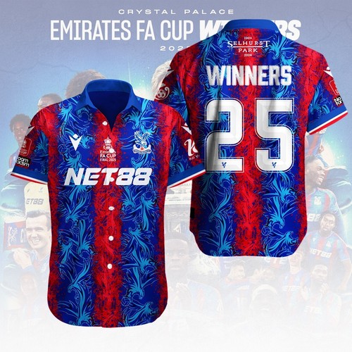 Crystal Palace FC Short Sleeve Dress hawaiian shirt