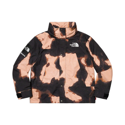 Supreme x The North Face Bleached Denim Print Mountain Jacket Black   21FW