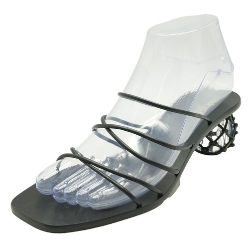 Sandali donna Cult Gaia Bubble Kelly in pelle con cinturino nero e tacco tg. 7 Estate