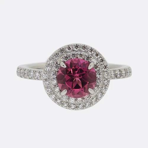 Tiffany & Co. Anello Soleste in tormalina rosa e diamanti