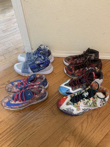 LI NING Rare Collector’s Lebron KD Kyrie D Wade Basketball Shoes! 4 PAIRS! Sizes 6.5   9