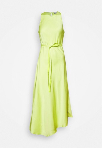 CALVIN KLEIN Bias Cut Midi Dress   Sunny Yellow UK16 EU44 RRP£250