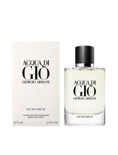 GIORGIO ARMANI Armani Acqua Di Gio EDP For Men 75ml 2.5oz   Sealed   Refillable Spray