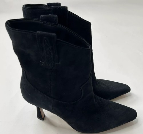Stivaletti stiletto Sam Edelman donna neri scamosciati moe taglia 6 5M