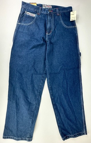 PACO RABANNE Paco Jeans Falegname Uomo 30x29 Lavaggio Pietra Scura Anni 90 Y2K Skater Vintage Nuovo