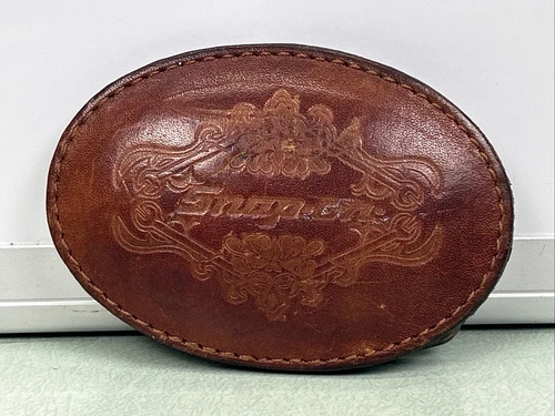 SNAP ON Leather Belt Buckle SPP 524 Tooled American Steer Hide Vintage