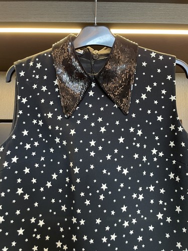 Abito corto senza maniche cady stampa Miu Miu Star  taglia 38 Small