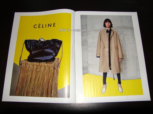 CELINE 2 pagine PRINT AD autunno 2016 CHARLEE FRASER Juergen Teller COULISSE borsa
