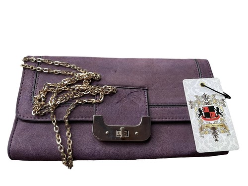 Nuovo! URBAN EXPRESSIONS busta pochette borsa a tracolla vegan scamosciata viola