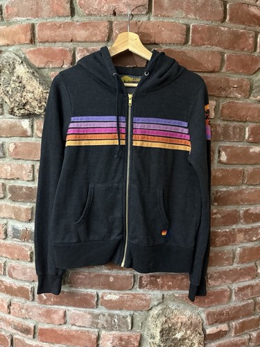 Aviator Nation Animal Kingdom TNT Promo 5 Stripe Zip Up Hoodie Size XS