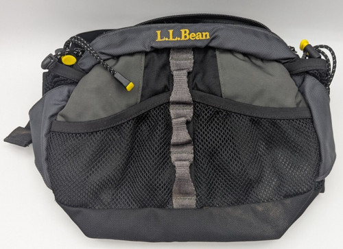 L.L.BEAN LL Bean Fanny Pack Waist Hip Lumbar Bag Climbing Hiking Trail Nylon # 0XT02 Gray