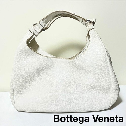 BOTTEGA VENETA Campana Hobo Borsa a mano in pelle bianca