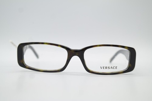 Vintage Versace 3107 B Brown Silver Square Glasses Eyeglass Frame Eyeglasses NOS