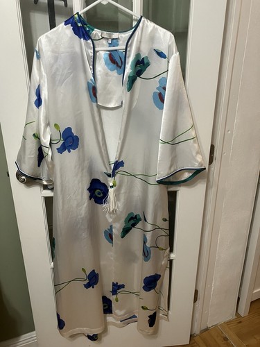 Valentino intimo Floral Long Maxie Nightgown Preowned Zipper Front Front Pockets