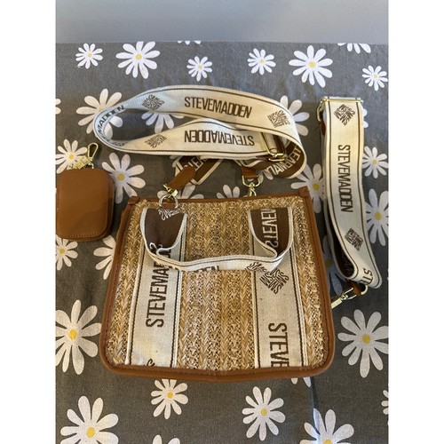 Borsa a tracolla Steve Madden BWEBBER in paglia   beige marrone cognac
