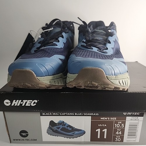 LI NING Hi Tec Men's Trail Shoe Size 11 Mesh Lining Lace Closure Captain Blue New