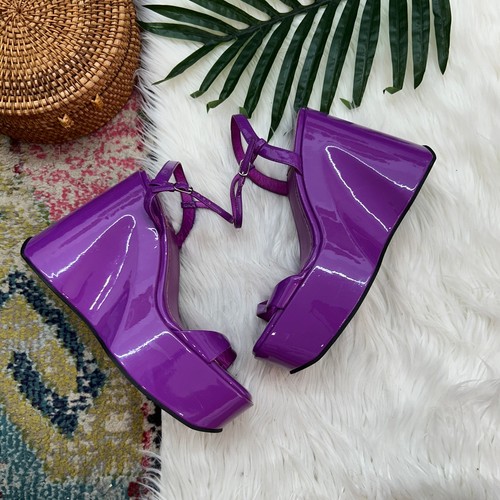 JEFFREY CAMPBELL $ 165 Jeffery Campbell viola grosso esilarante plateau zeppa sandalo 8 5 groovy
