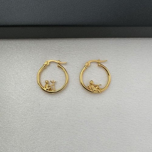 20mm Angel Demon Gold Hoop Earrings for Women