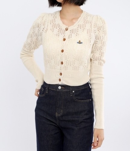 Vivienne Westwood CARDIGANS SAMANTHA CROPPED CARDIGAN Women's Size M i15664
