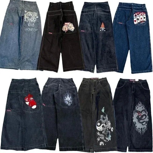 N°21 2025 Skateboard Wide Hip Hop UK Pantaloni Casual Gamba Unisex Baggy Jnco Denim $ Retrò