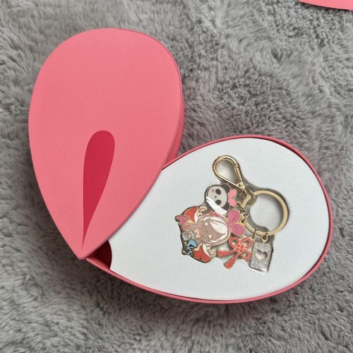 Sky Children Of The Light Kizuna AI Keychain Key Ring Brass Pink Rare Used
