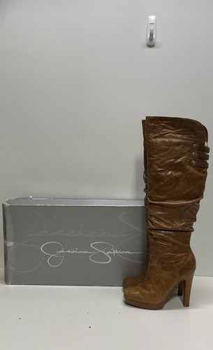 Stivali alti Jessica Simpson Yana in pelle marrone 8 5