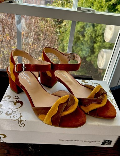 Vintage Brenda Zaro Polar Brandy Dress Sandals Size 38 Or 7.5 US