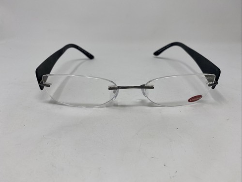 SILHOUETTE 7609 60 6057 53/19 140 RIMLESS BLACK EYEGLASSES FRAME  Y53
