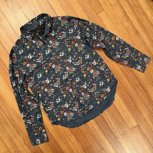 RAG & BONE Rag and Bone Floral Print Button Front Long Sleeve Shirt Size Large