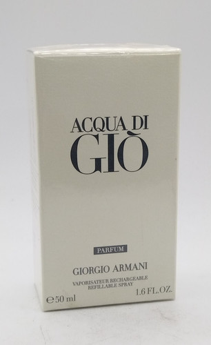 Acqua Di Gio Parfum by Giorgio Armani Refillable Spray 50ml New in Sealed Box