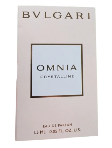 Bvlgari Omnia Crystalline Eau De Parfum Spray Carded Sample 0.05oz 1.5ml