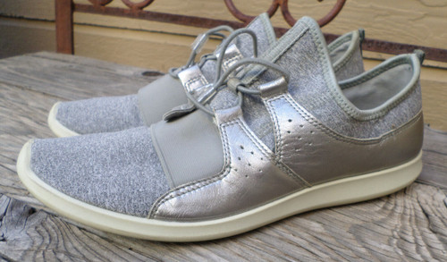 ECCO SPORT ECCO Gray Silver Slip On Sneakers Women's 10 10.5 (eur 41)