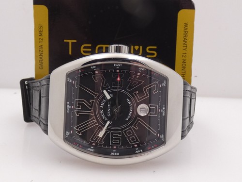 FRANCK MULLER VANGUARD 44mm V 45 SC DT CARDINAL POINTS AUTOMATIC STEEL WATCH