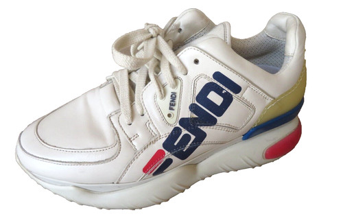 SNEAKERS FENDI FILA STRINGATE IN PELLE  TAGLIA 37 5 7