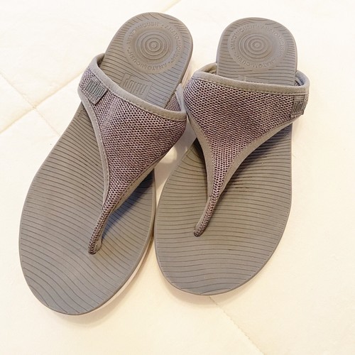 FITFLOP Fit Flop Anatomicush Women Gray Open Toe Flip Flop Sandals Slides Size 5