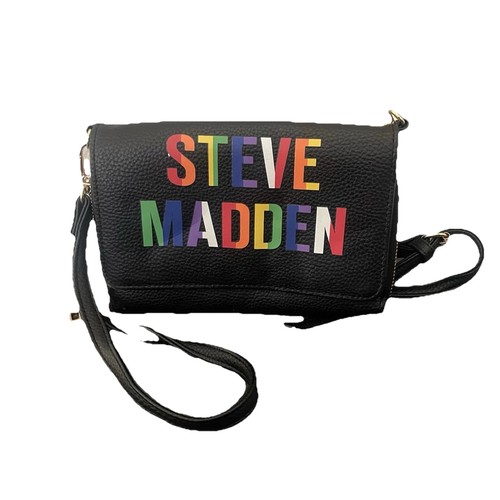 BORSA A TRACOLLA STEVE MADDEN nera e arcobaleno Pride