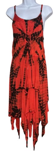 VETEMENTS Advance Apparels Abito Cravatta Tinta Corsetto Festival Pixie Cotone Rayon Tg 1X