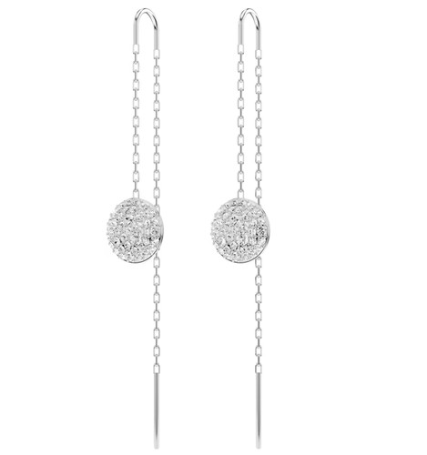 Swarovski   Orecchini a goccia Meteora   Bianco  Placcati in Rodio