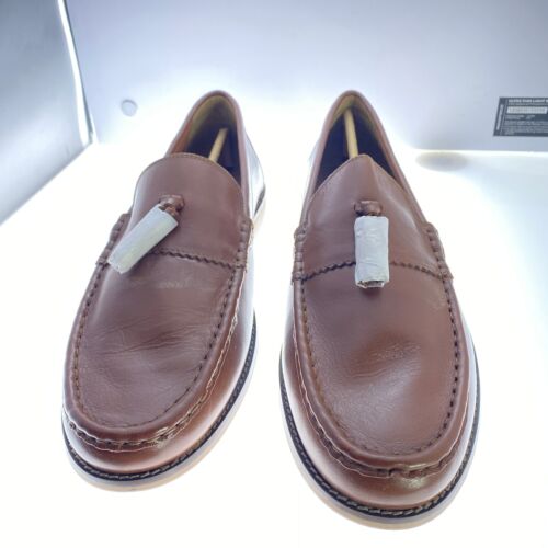 ASOS Design Tassel Loafers Tan Leather Natural Sole Size 13