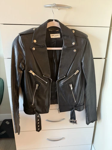 SAINT LAURENT (YSL) Saint LaurentLamb Leather Biker Jacket