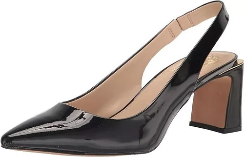 Vince Camuto Donna Hamden Slingback Pump  Nero Pat  Taglia 7 NUOVO CON SCATOLA