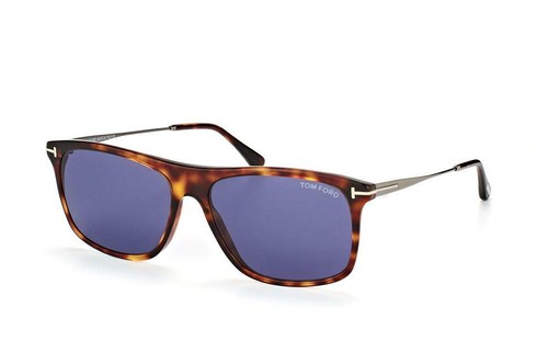 TOM FORD MAX 02 0588 54V Havana Sunglasses Sonnenbrille Blue Lens 57mm