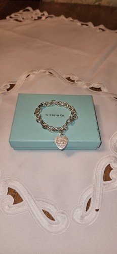 Tiffany & Co. Return to Tiffany Heart Tag Charm Bracelet 925 Sterling Silver