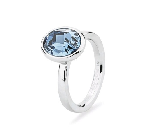 ANELLO DONNA BROSWAY TRING BTGC99 SWAROVSKI BLU NUOVO CON SCATOLA San Valentino