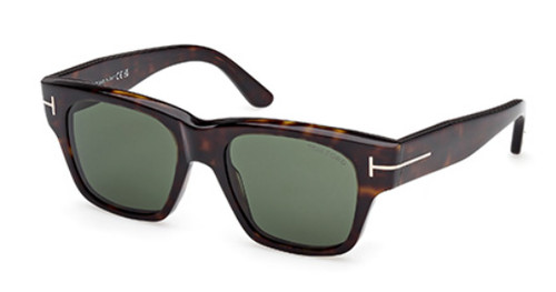 Tom Ford FT1280 52N Green/Dark Havana Square 53 mm Men's Sunglasses