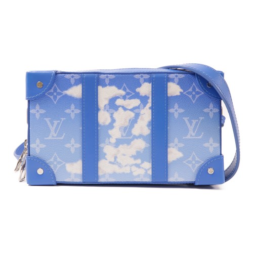LOUIS VUITTON（LV） LOUIS VUITTON LV SHW Soft Trunk Wallet Shoulder Bag M45432 Monogram Clouds Blue
